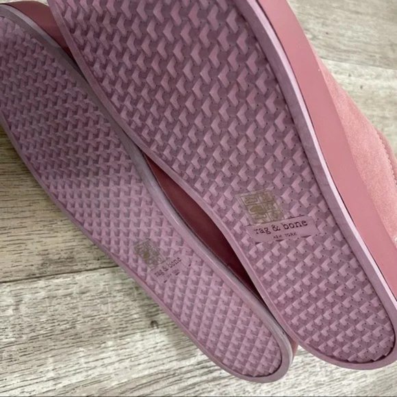 Rag & Bone RB1 Low Sneaker In Mauve Suede - Picture 2 of 5